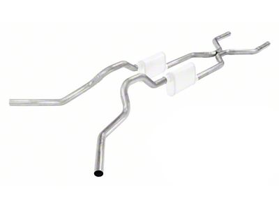 Pypes Crossmember-Back Exhaust System with H-Pipe; Side Exit (63-66 C10)