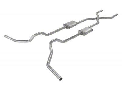 Pypes Crossmember-Back Exhaust System with H-Pipe; Side Exit (67-74 C10, C20; 69-72 2WD Blazer, Jimmy)