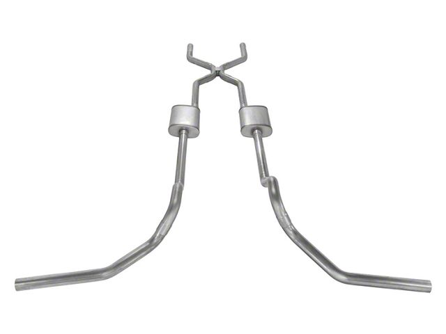 Pypes Street Pro Crossmember-Back Exhaust System with H-Pipe; Side Exit (67-74 C10, C20; 69-72 2WD Blazer, 2WD Jimmy)