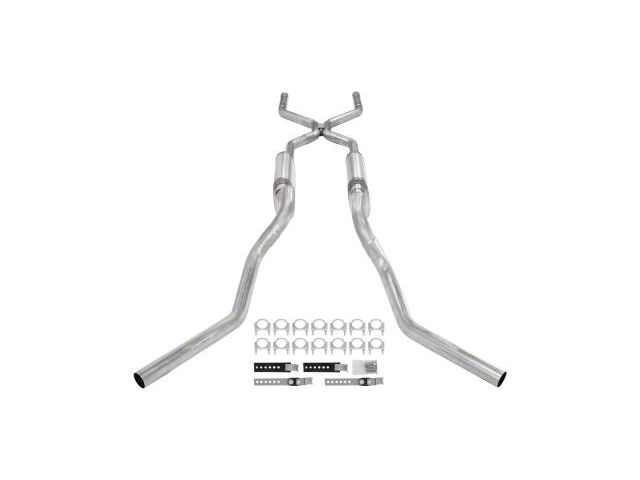 Pypes Street Pro Crossmember-Back Exhaust System with H-Pipe; Side Exit (63-66 C10)