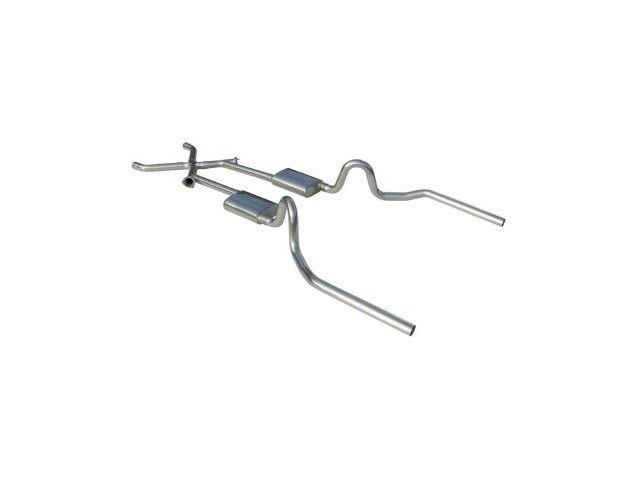 Pypes Crossmember-Back Exhaust System with X-Change X-Pipe; Polished (64-72 Chevelle)