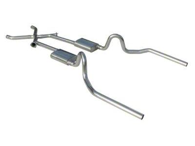 Pypes Crossmember-Back Exhaust System with X-Change X-Pipe; Polished (64-72 Chevelle)
