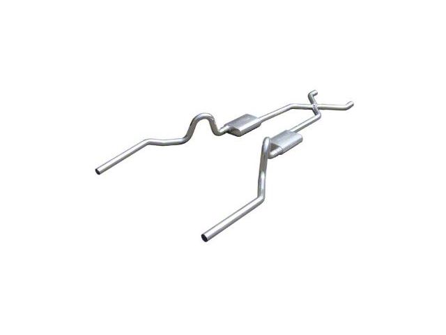 Pypes Crossmember-Back Exhaust System with X-Pipe; Polished (64-72 Chevelle)