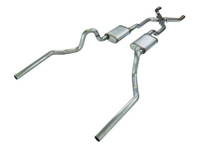 Pypes High Tuck Street Pro Crossmember-Back Exhaust System with X-Pipe (68-72 Chevelle)