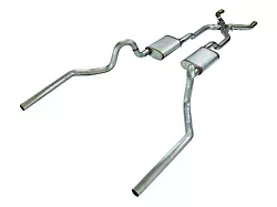 Pypes High Tuck Turbo Pro Crossmember-Back Exhaust System with X-Pipe and 14-Inch Muffler (68-72 Chevelle)