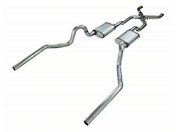 Pypes High Tuck Turbo Pro Crossmember-Back Exhaust System with X-Pipe and 18-Inch Muffler (68-72 Chevelle)