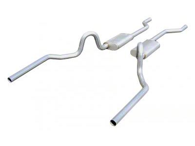 Pypes Race Pro Crossmember-Back Exhaust System with 18-Inch Muffler (64-72 Chevelle)