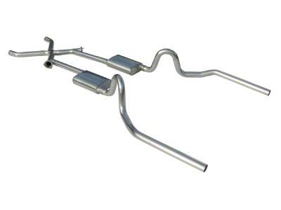 Pypes Race Pro Crossmember-Back Exhaust System with X-Change X-Pipe and 14-Inch Muffler (64-72 Chevelle)