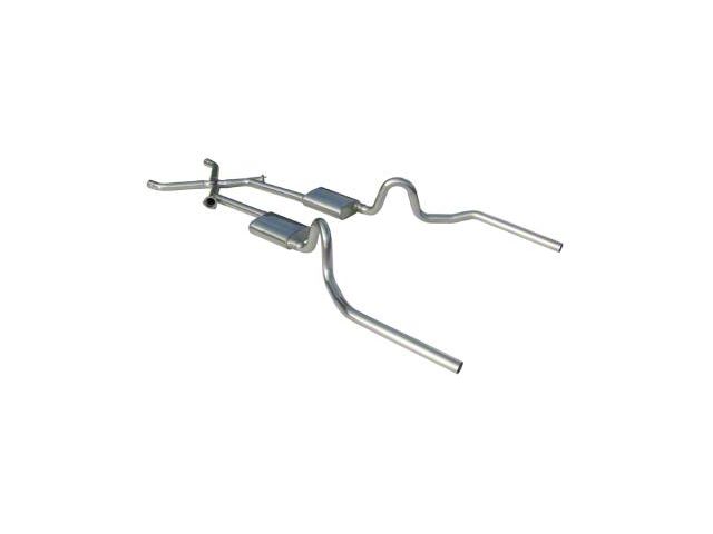 Pypes Race Pro Crossmember-Back Exhaust System with X-Change X-Pipe and 18-Inch Muffler (64-72 Chevelle)