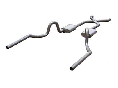 Pypes Race Pro Crossmember-Back Exhaust System with X-Pipe and 14-Inch Muffler (64-72 Chevelle)