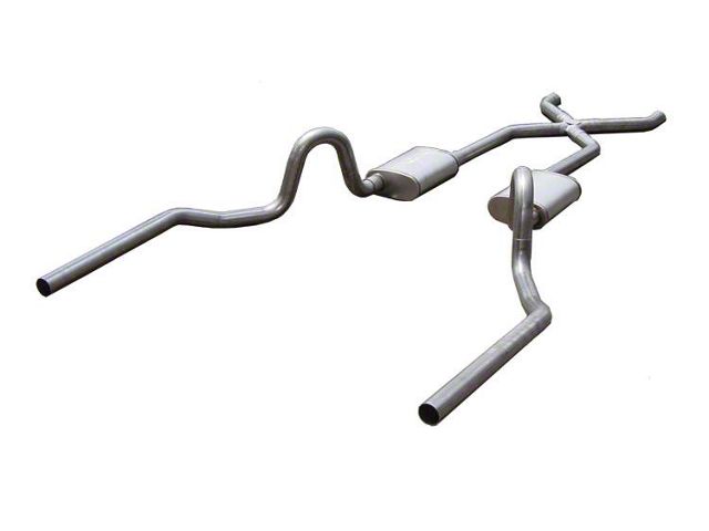 Pypes Turbo Pro Crossmember-Back Exhaust System with X-Pipe and 14-Inch Muffler (64-72 Chevelle)