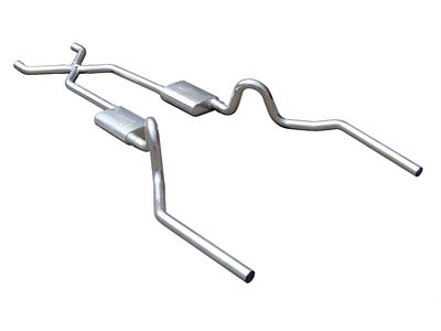 Pypes Violator Crossmember-Back Exhaust System with X-Pipe; Polished (64-72 Chevelle)