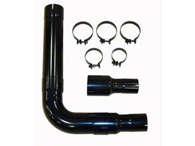 Pypes 5-Inch Diesel Truck Single Stack Kit; Black (Universal; Some Adaptation May Be Required)