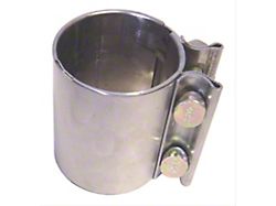 Pypes Exhaust Band Clamp Butt Connect; 2.50-Inch