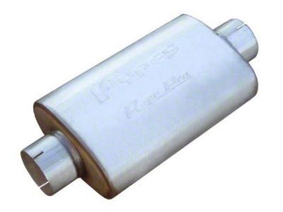 Pypes Race Pro Center/Center Muffler; 3.50-Inch Inlet/3.50-Inch Outlet (Universal; Some Adaptation May Be Required)