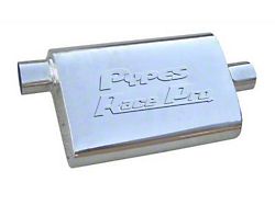 Pypes Race Pro Offset/Center Muffler; 2.50-Inch Inlet/2.50-Inch Outlet; 409 Stainless (Universal; Some Adaptation May Be Required)