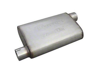 Pypes Race Pro Offset/Offset Muffler; 3-Inch Inlet/3-Inch Outlet; 409 Stainless (Universal; Some Adaptation May Be Required)