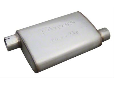 Pypes Street Pro Offset/Offset Muffler; 2.50-Inch Inlet/2.50-Inch Outlet (Universal; Some Adaptation May Be Required)