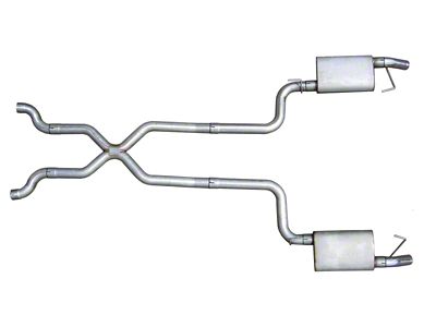 Pypes Violator Crossmember-Back Exhaust System with X-Pipe (1974 Corvette C3)