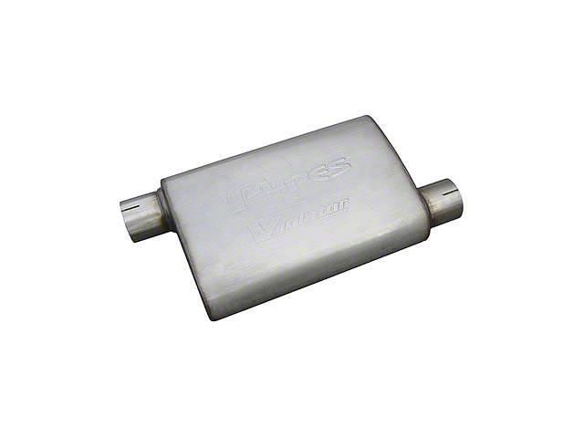 Pypes Violator Offset/Offset Muffler; 3-Inch Inlet/3-Inch Outlet (Universal; Some Adaptation May Be Required)