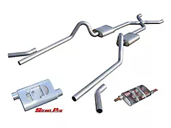 Pypes Dual Exhaust System, 2.5, Street Pro Mufflers, Crossmember Back W/X-Pipe, 1955-1957