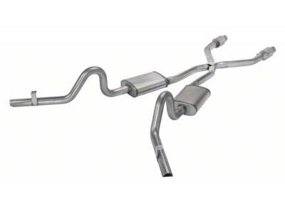 Pypes Violator Crossmember-Back Exhaust System with X-Pipe; Quarter Panel Exit (78-88 Monte Carlo)