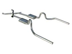 Pypes Race Pro Crossmember-Back Exhaust System with X-Change X-Pipe; Polished (64-72 Gran Sport, GS 350, GS 400, GS 455, Skylark)