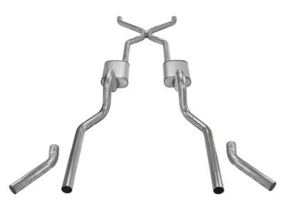 Pypes Street Pro Crossmember-Back Exhaust System with H-Pipe (55-57 V8 150 Wagon, 210 Wagon, Bel Air Wagon, Nomad)