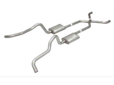 Pypes Turbo Pro Crossmember-Back Exhaust System with X-Pipe (55-57 V8 150 Wagon, 210 Wagon, Bel Air Wagon, Nomad)