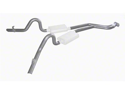 Pypes 4-Bolt Flat Flange Converter-Back Exhaust System with X-Pipe; Quarter Panel Exit (78-87 El Camino)