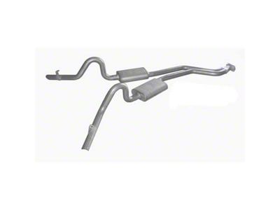 Pypes Race Pro 4-Bolt Flat Flange Converter-Back Exhaust System with X-Pipe; Quarter Panel Exit (78-87 El Camino)