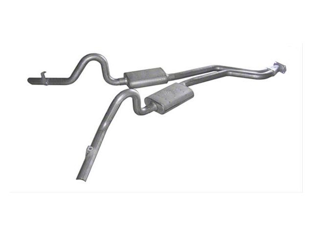 Pypes Race Pro 4-Bolt Flat Flange Converter-Back Exhaust System with X-Pipe; Quarter Panel Exit (78-87 El Camino)