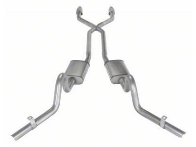 Pypes Race Pro Crossmember-Back Exhaust System with Catalytic Converters and X-Pipe (78-87 El Camino, Excluding SS)