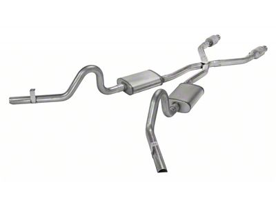 Pypes Race Pro Crossmember-Back Exhaust System with X-Pipe; Quarter Panel Exit (78-87 El Camino, Excluding SS)