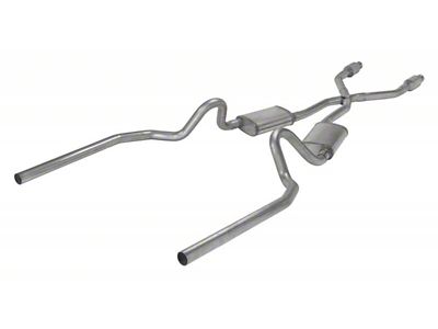 Pypes Race Pro Crossmember-Back Exhaust System with X-Pipe; Rear Exit (78-87 El Camino, Excluding SS)