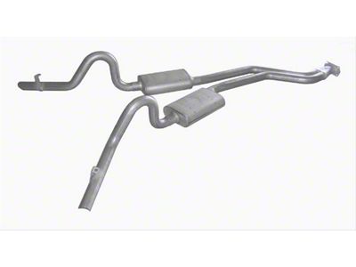 Pypes Street Pro 4-Bolt Flat Flange Converter-Back Exhaust System with X-Pipe; Quarter Panel Exit (78-87 El Camino)