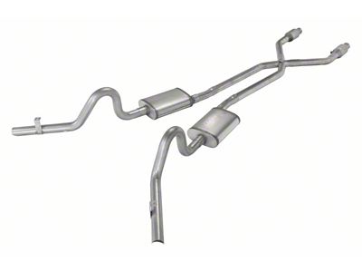 Pypes Turbo Pro Crossmember-Back Exhaust System with X-Pipe; Quarter Panel Exit (78-87 El Camino)