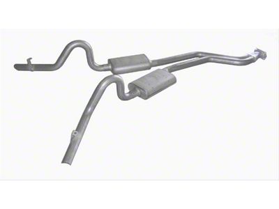 Pypes Violator 4-Bolt Flat Flange Converter-Back Exhaust System with X-Pipe; Quarter Panel Exit (78-87 El Camino)