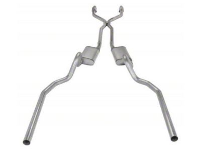 Pypes Violator Crossmember-Back Exhaust System with Catalytic Converters and H-Pipe (78-87 El Camino SS)