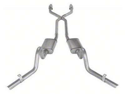 Pypes Violator Crossmember-Back Exhaust System with Catalytic Converters and X-Pipe (78-87 El Camino, Excluding SS)