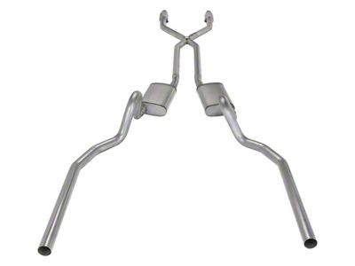 Pypes Violator Crossmember-Back Exhaust System with X-Pipe; Rear Exit (78-87 El Camino)