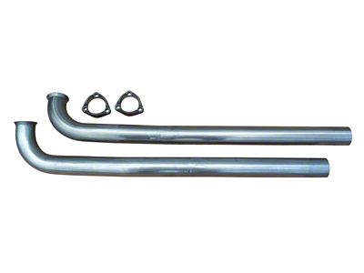 Pypes 2.50-Inch Exhaust Manifold Down-Pipes for HO or Ram Air; 3-Bolt Flange (70-81 Firebird)