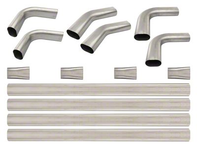 Pypes 3-Inch Oval Exhaust Builders Kit (Universal; Some Adaptation May Be Required)