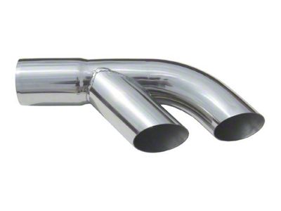 Pypes Exhaust Splitter Tip; 2.50-Inch; Polished (76-81 Firebird)