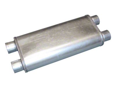 Pypes Race Pro Dual/Dual Oval Muffler; 3-Inch Inlet/3-Inch Outlet (Universal; Some Adaptation May Be Required)