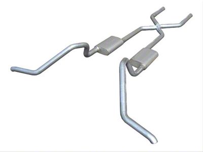 Pypes Violator Crossmember-Back Exhaust System with X-Pipe; Side Exit (65-69 Biscayne; 65-70 Impala)