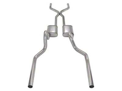 Pypes Crossmember-Back Exhaust System with H-Pipe (65-70 Mustang Coupe, Fastback w/o Staggered Shocks)