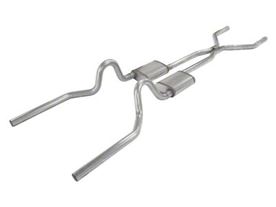 Pypes Race Pro Crossmember-Back Exhaust System with H-Pipe (71-73 Mustang w/o Staggered Shocks)