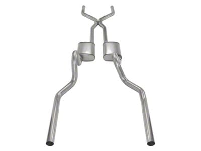 Pypes Street Pro Crossmember-Back Exhaust System with H-Pipe (71-73 Mustang w/o Staggered Shocks)