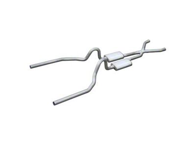 Pypes Turbo Pro Crossmember-Back Exhaust System with X-Pipe (65-70 Mustang Coupe, Fastback w/o Staggered Shocks)